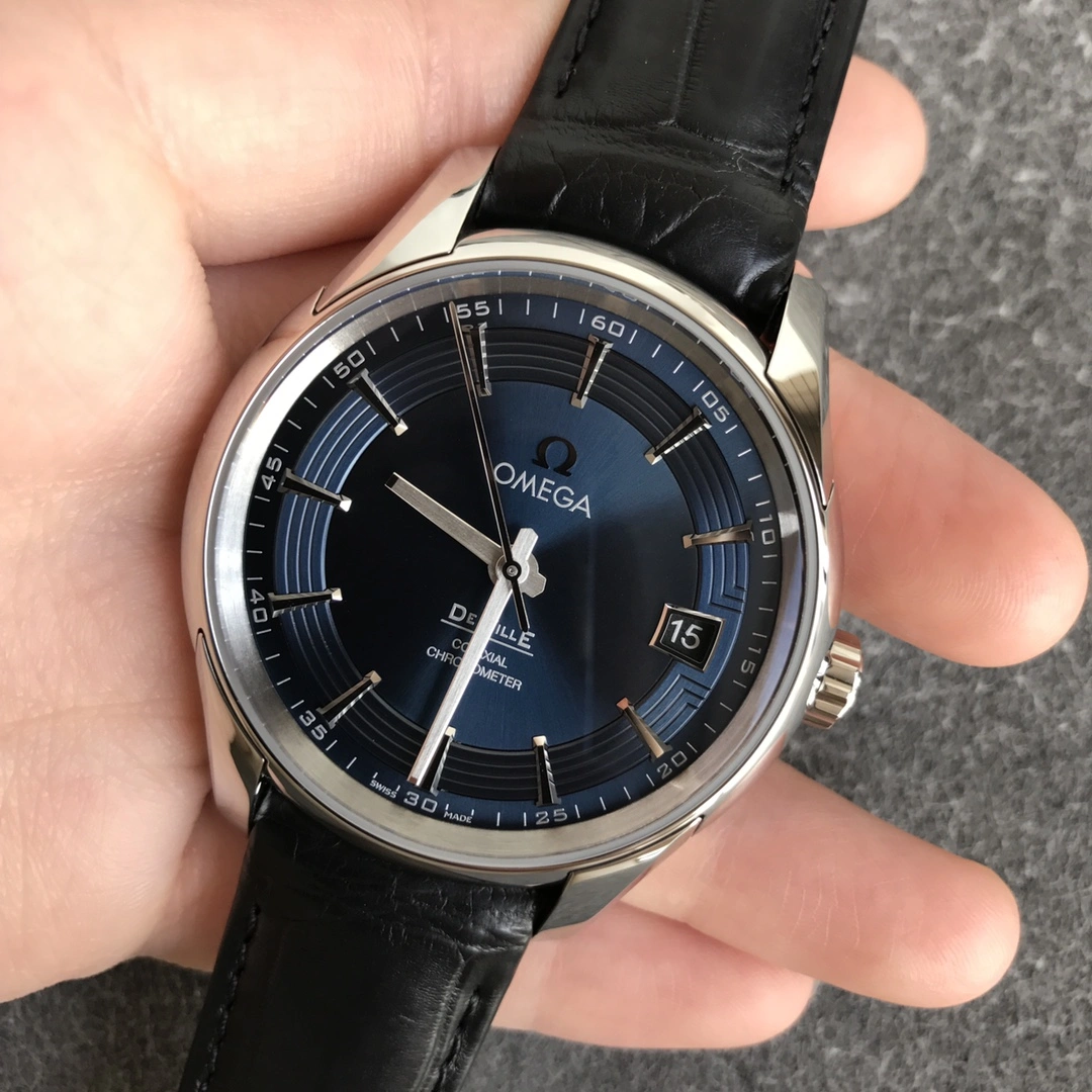 Reliable CBD Factory Omega De Ville Hour Vision 41mm Blue Dial Black Strap (433.13.41.21.03.001) 1:1 Super Clone -DD8900 Movement 331